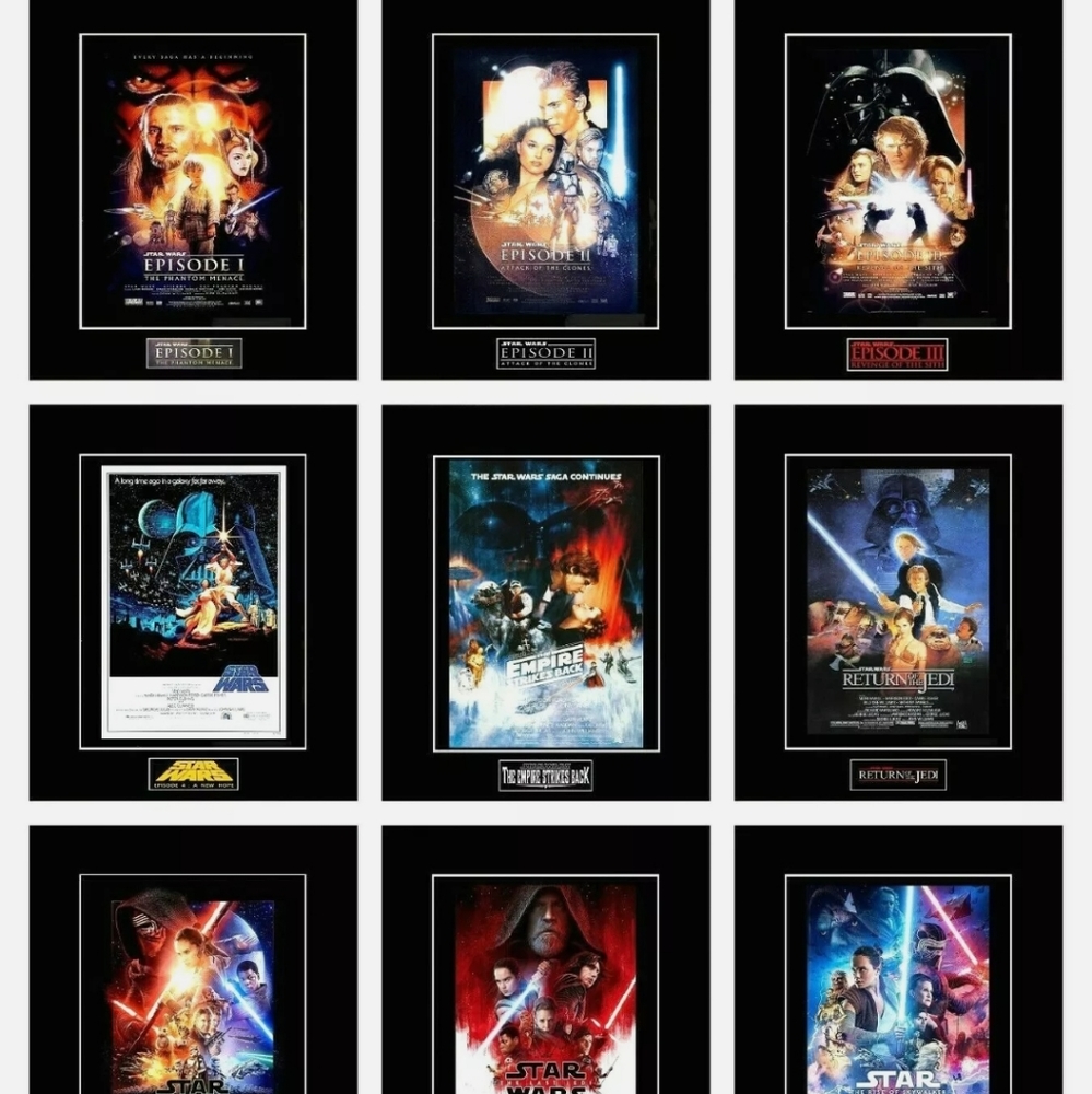 Star Wars Movie Posters (framed)